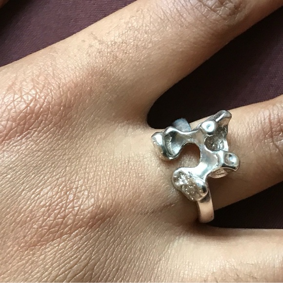 Sterling Silver Free Form Ring Size 7 - Picture 2 of 16
